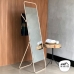 Espelho Decorativo De Chão Toalheiro Moka/Nude150x40 cm