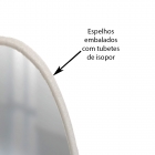 Espelho Multiuso Lapidado Fita Dupla Face 3M 50cm Redondo